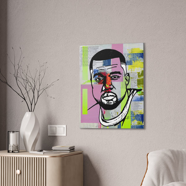 Kanye by Jesse Raudales Canvas Stretched, 0.75"