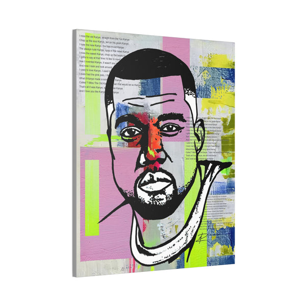 Kanye by Jesse Raudales Canvas Stretched, 0.75"