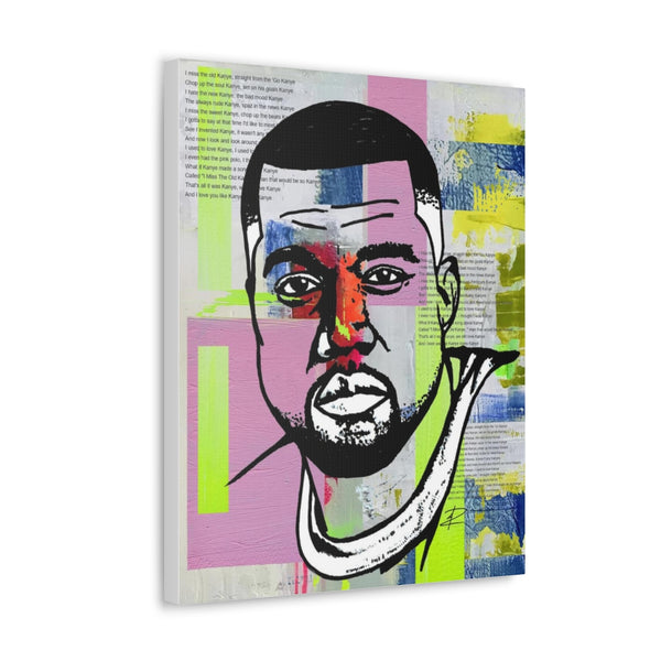 Kanye West by Jesse Raudales Canvas Gallery Wraps