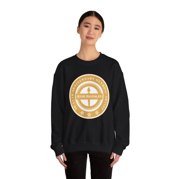 JRI 20 Year Anniversary Crewneck Sweatshirt — Jesse Raudales 25th Anniversary Olympic Artist Logo