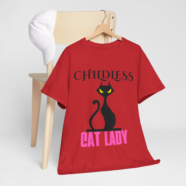 Childless Cat Lady by Jesse Raudales 2 Unisex Heavy Cotton Tee