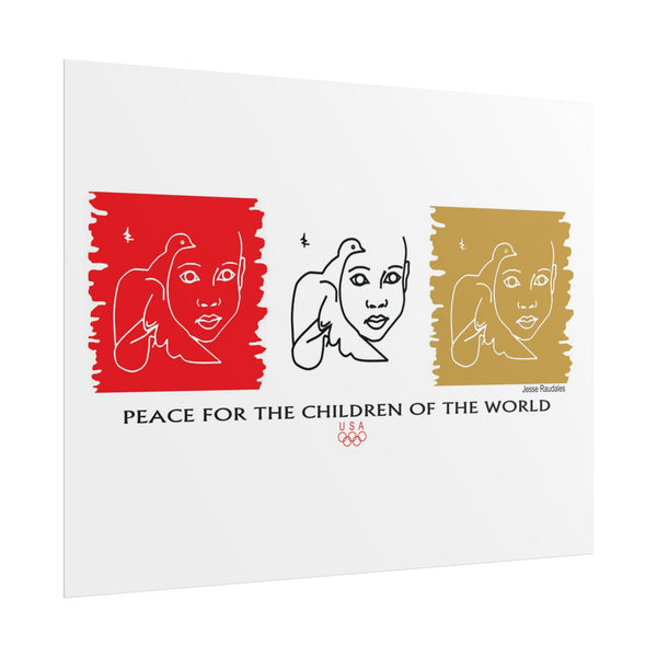 Peace For The Children Of The World by Jesse Raudales Rolled Posters