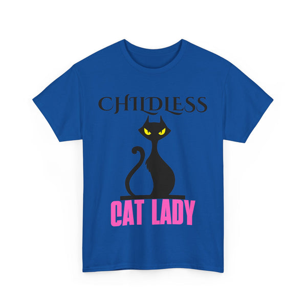 Childless Cat Lady by Jesse Raudales 2 Unisex Heavy Cotton Tee