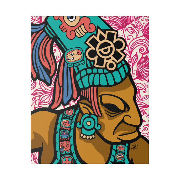 Mayan Warrior by Jesse Raudales Matte Canvas, Stretched, 0.75"