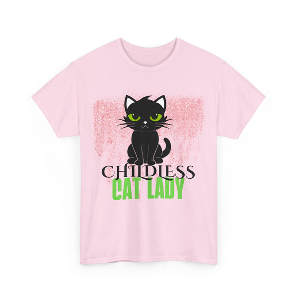 Childless Cat Lady by Jesse Raudales 3 Unisex Heavy Cotton Tee