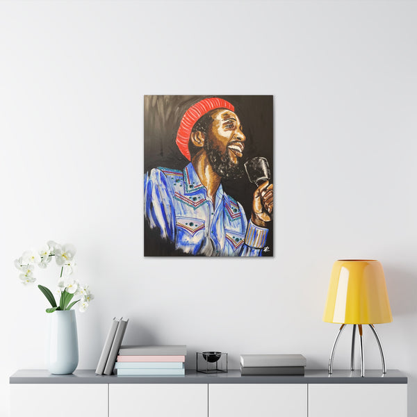 Marvin Gaye by Jesse Raudales Canvas Gallery Wraps