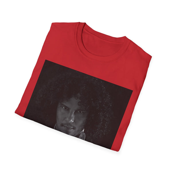 Jesse Raudales Portrait Graphic T-Shirt — Moody Black & White Face Photo Tee