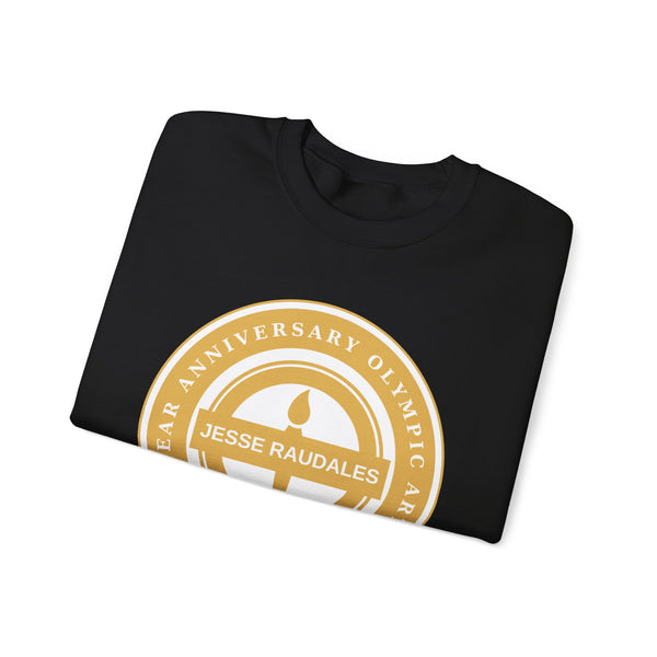 JRI 20 Year Anniversary Crewneck Sweatshirt — Jesse Raudales 25th Anniversary Olympic Artist Logo