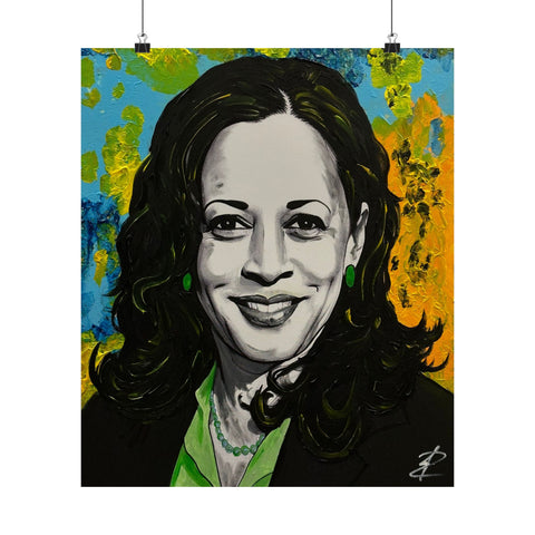 Kamala Harris by Jesse Raudales Matte Vertical Posters