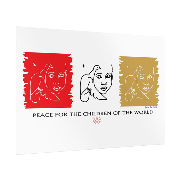 Peace For The Children Of The World by Jesse Raudales Rolled Posters
