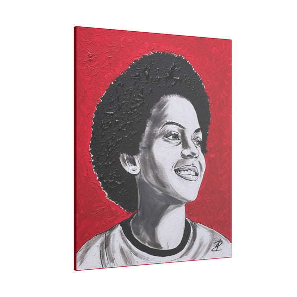 Nikki Giovanni by Jesse Raudales Matte Canvas, Stretched, 0.75" (Multi-Size)