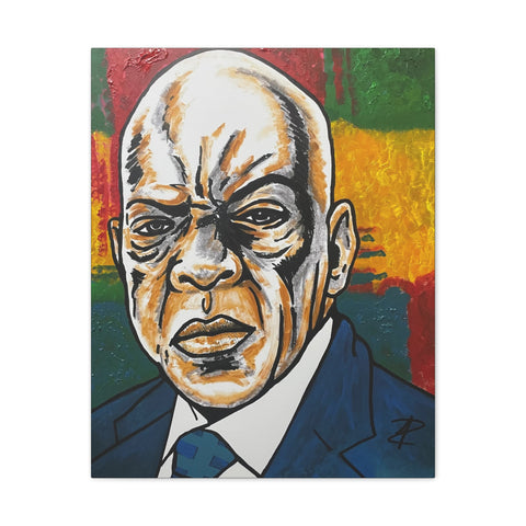 John Lewis by Jesse Raudales Canvas Stretched, 0.75"