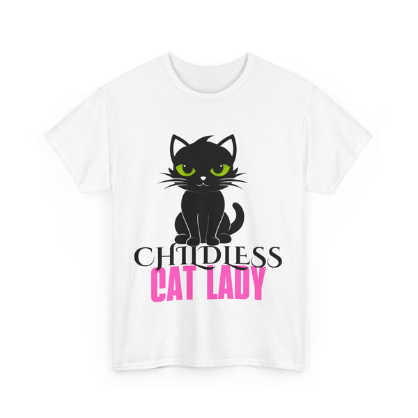 Childless Cat Lady by Jesse Raudales Unisex Heavy Cotton Tee