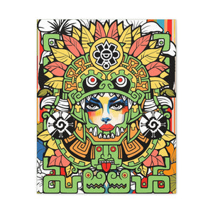 Latina Aztec Queen Goddess Canvas Stretched, 0.75"