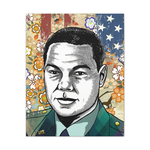 Colin Powell by Jesse Raudales Canvas Stretched, 0.75"