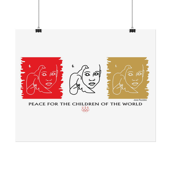 Peace For The Children Of The World by Jesse Raudales Rolled Posters