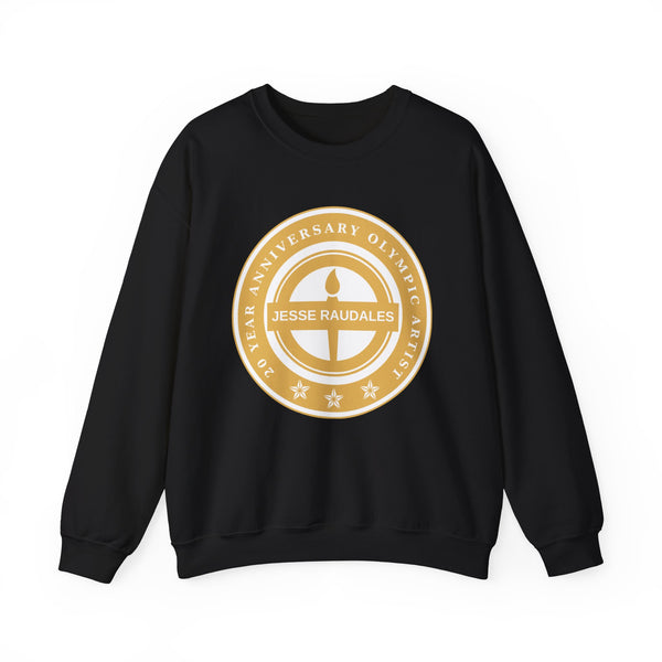 JRI 20 Year Anniversary Crewneck Sweatshirt — Jesse Raudales 25th Anniversary Olympic Artist Logo