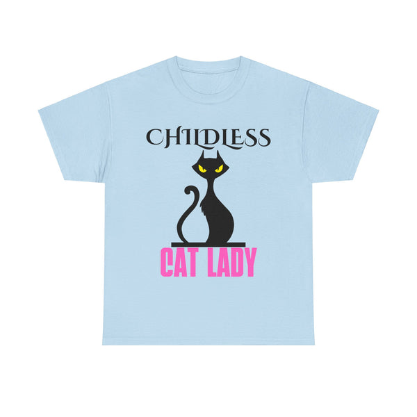 Childless Cat Lady by Jesse Raudales 2 Unisex Heavy Cotton Tee