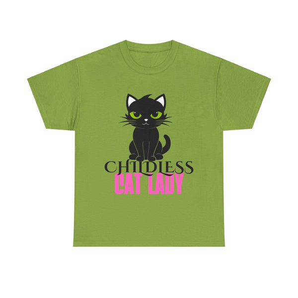 Childless Cat Lady by Jesse Raudales Unisex Heavy Cotton Tee