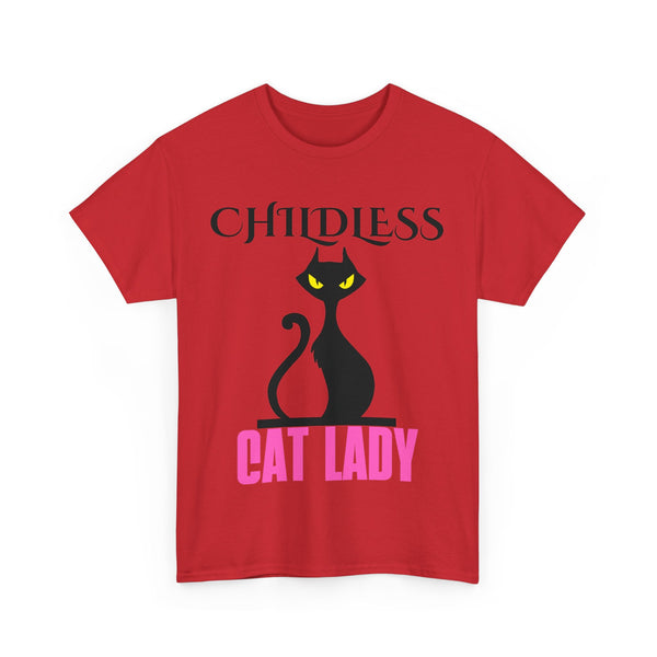 Childless Cat Lady by Jesse Raudales 2 Unisex Heavy Cotton Tee