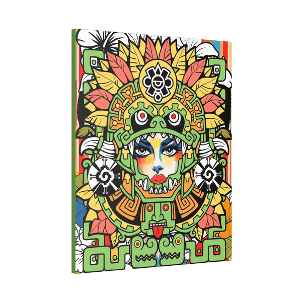 Latina Aztec Queen Goddess Canvas Stretched, 0.75"