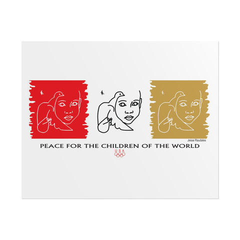 Peace For The Children Of The World by Jesse Raudales Rolled Posters