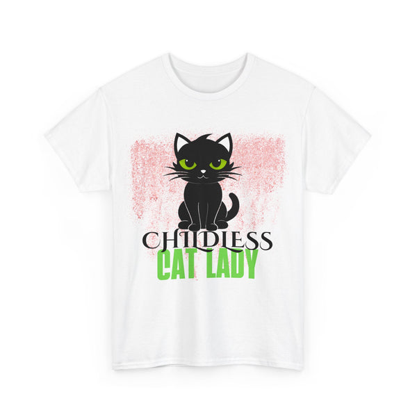 Childless Cat Lady by Jesse Raudales 3 Unisex Heavy Cotton Tee