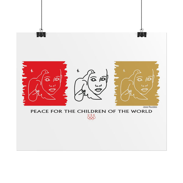 Peace For The Children Of The World by Jesse Raudales Rolled Posters