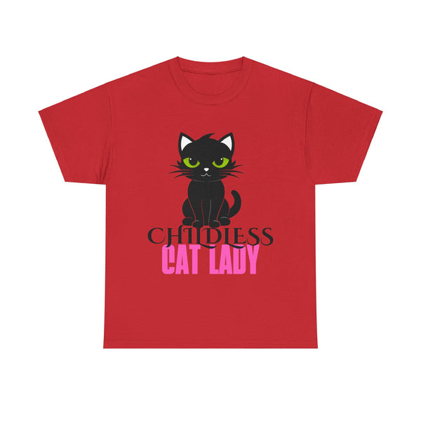 Childless Cat Lady by Jesse Raudales Unisex Heavy Cotton Tee