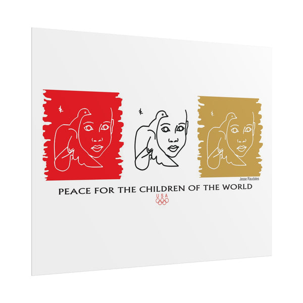 Peace For The Children Of The World by Jesse Raudales Rolled Posters