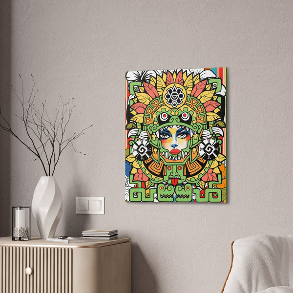 Latina Aztec Queen Goddess Canvas Stretched, 0.75"