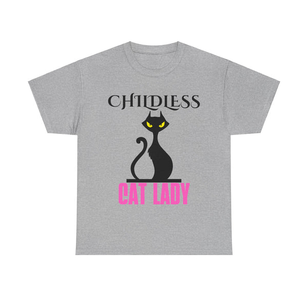 Childless Cat Lady by Jesse Raudales 2 Unisex Heavy Cotton Tee