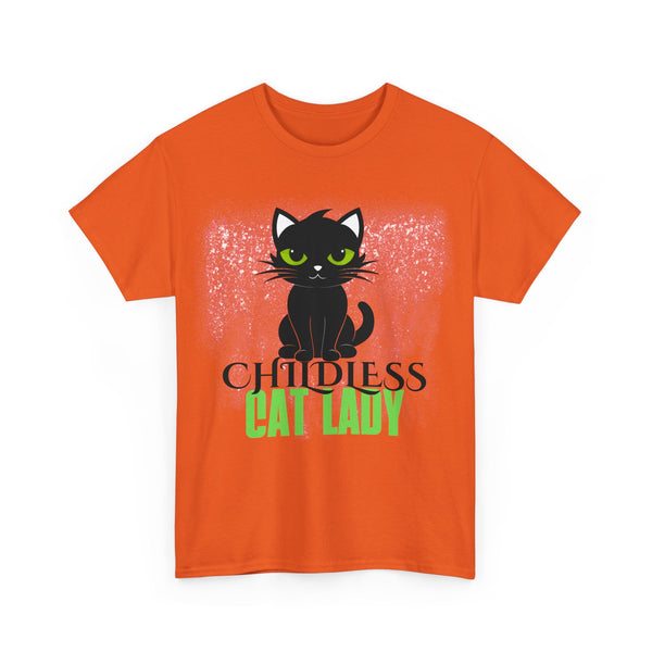 Childless Cat Lady by Jesse Raudales 3 Unisex Heavy Cotton Tee