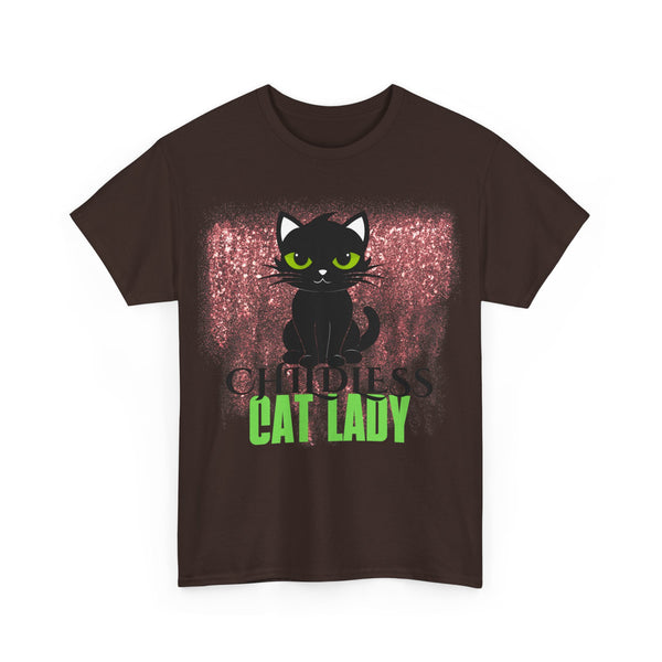 Childless Cat Lady by Jesse Raudales 3 Unisex Heavy Cotton Tee