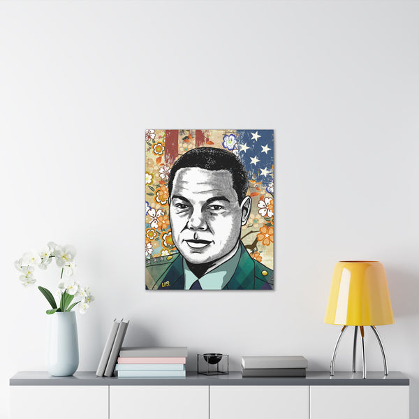 Colin Powell by Jesse Raudales Canvas Stretched, 0.75"