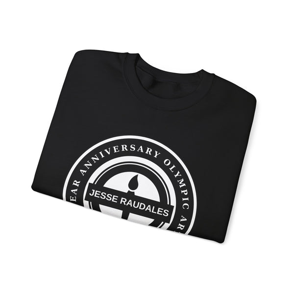JRI 20 Year Anniversary Anniversary Olympic Artist Crest Sweatshirt — "Jesse Raudales" Logo Crewneck