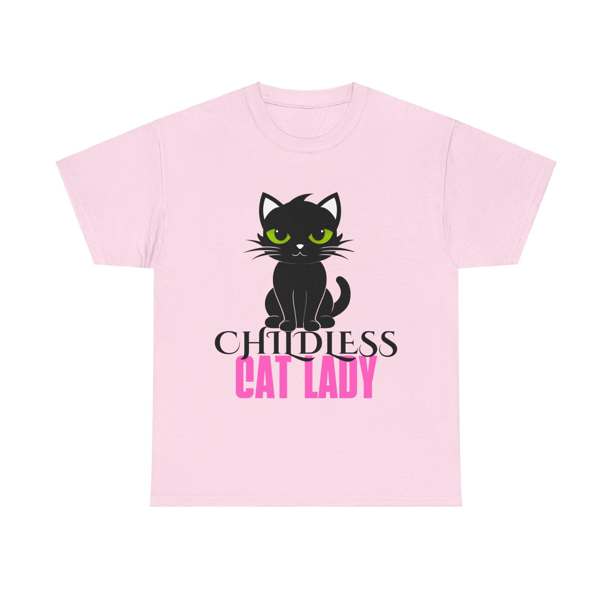 Childless Cat Lady by Jesse Raudales Unisex Heavy Cotton Tee