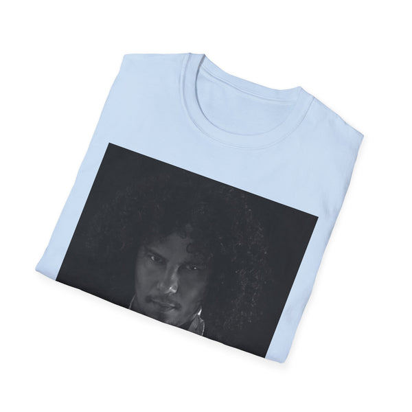 Jesse Raudales Portrait Graphic T-Shirt — Moody Black & White Face Photo Tee
