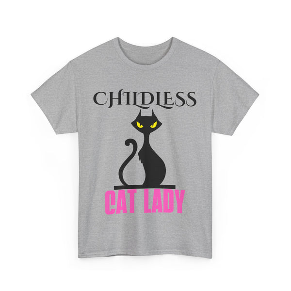 Childless Cat Lady by Jesse Raudales 2 Unisex Heavy Cotton Tee