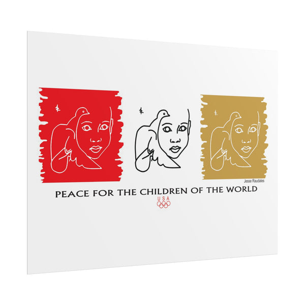 Peace For The Children Of The World by Jesse Raudales Rolled Posters