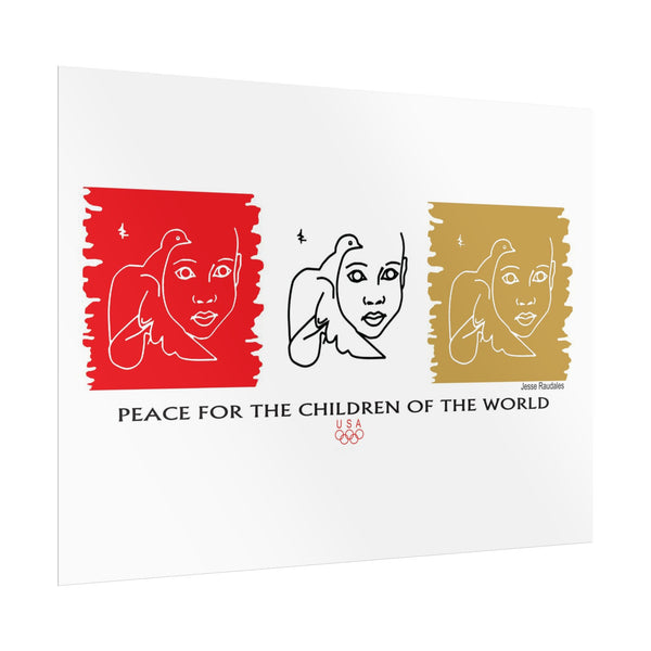 Peace For The Children Of The World by Jesse Raudales Rolled Posters