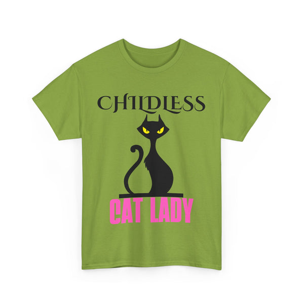 Childless Cat Lady by Jesse Raudales 2 Unisex Heavy Cotton Tee