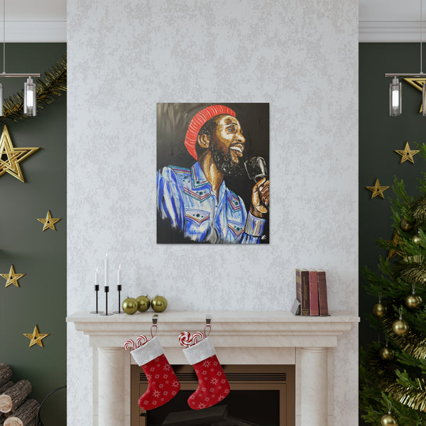 Marvin Gaye by Jesse Raudales Canvas Gallery Wraps