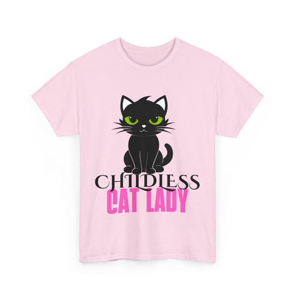 Childless Cat Lady by Jesse Raudales Unisex Heavy Cotton Tee