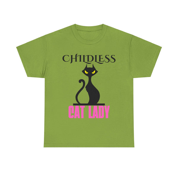 Childless Cat Lady by Jesse Raudales 2 Unisex Heavy Cotton Tee