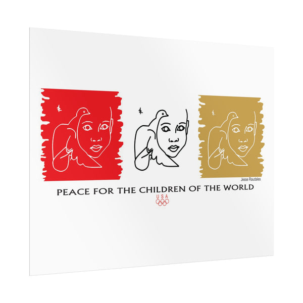 Peace For The Children Of The World by Jesse Raudales Rolled Posters