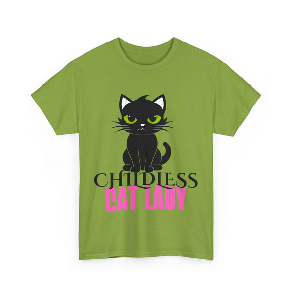 Childless Cat Lady by Jesse Raudales Unisex Heavy Cotton Tee