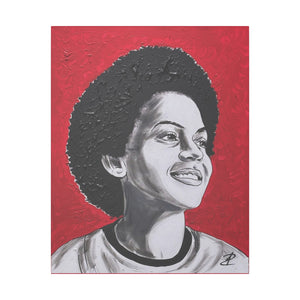 Nikki Giovanni by Jesse Raudales Matte Canvas, Stretched, 0.75" (Multi-Size)