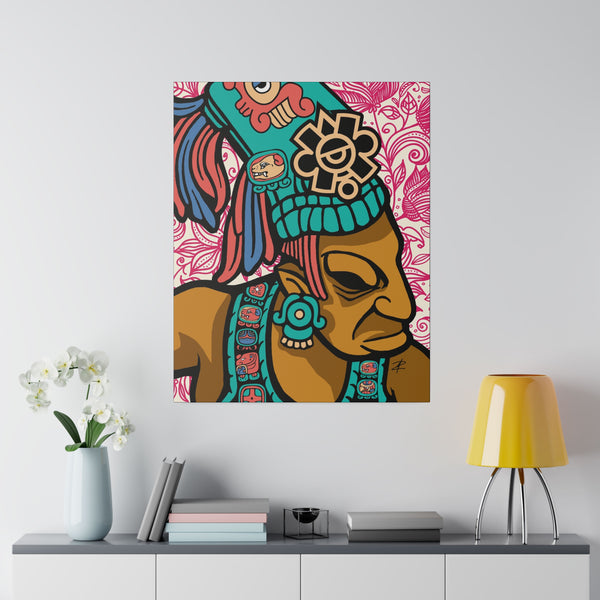 Mayan Warrior by Jesse Raudales Matte Canvas, Stretched, 0.75"