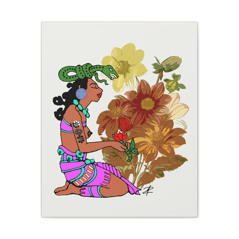 Ix Chel Mayan Goddess by Jesse Raudales Canvas Stretched, 0.75"
